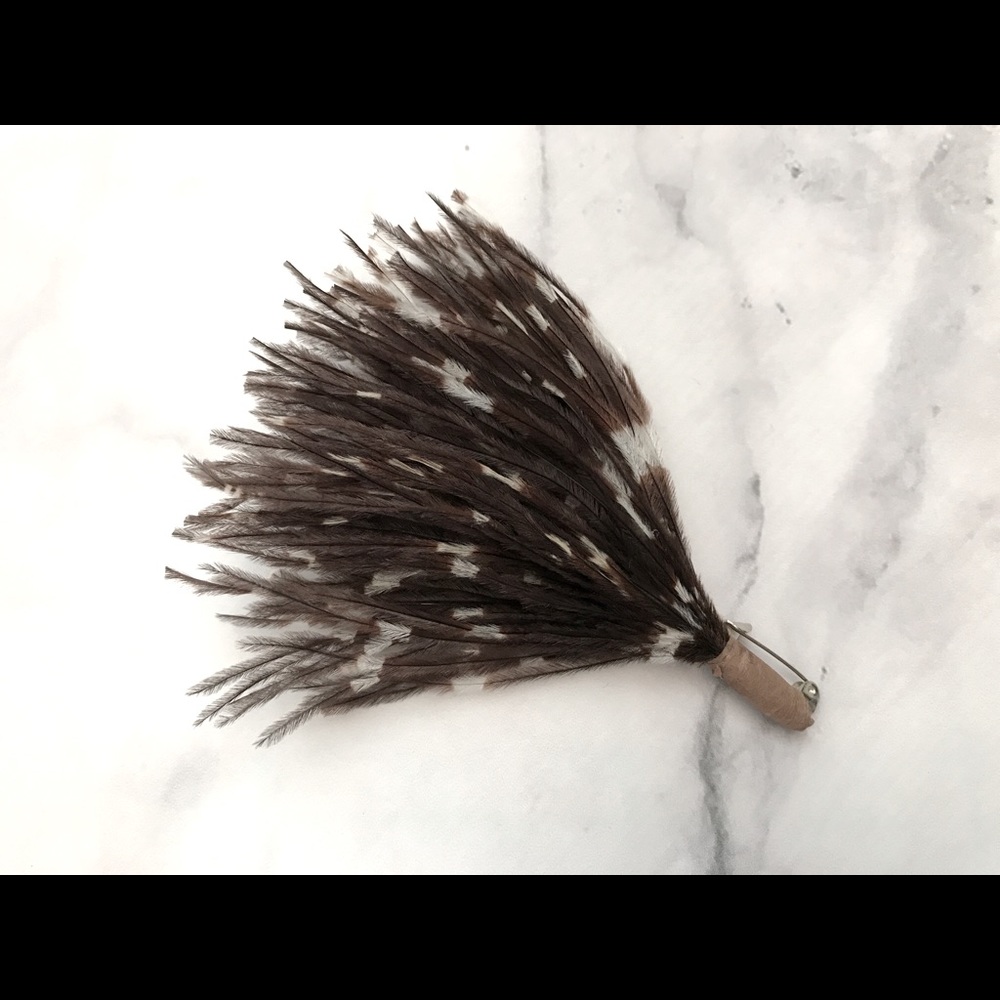 Vintage Millinery Feather Pin